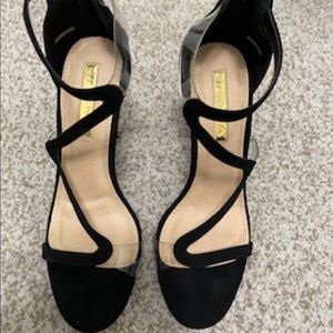 Liliana Black and clear cutout heel